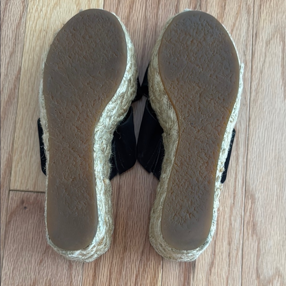 Michael Kors Black Espadrille Platform Slide Sandals - Picture 4 of 7